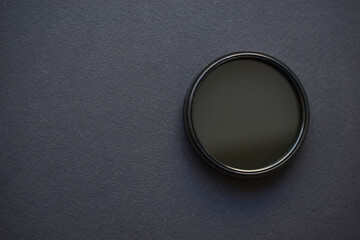 Light filter for camera on black background