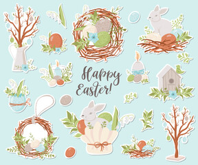 Happy Easter stickers Collection
