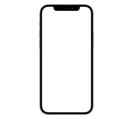 Mockup / template. Smartphone with blank screens for your design isolated on white background.  - obrazy, fototapety, plakaty