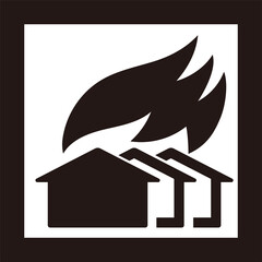 大規模な火事のピクトグラム © picto shop