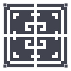 Fototapeta premium Abstract Geometric design. Vector tile pattern in black and white