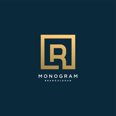 letter logo with initial R with creative monogram concept Premium Vector part 1