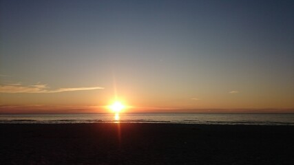 sunset over the sea