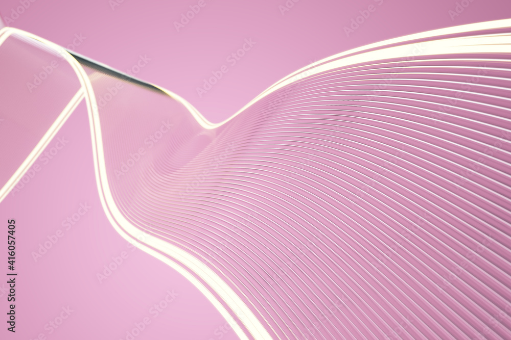 Aufkleber abstract plexiglass element on a pink background