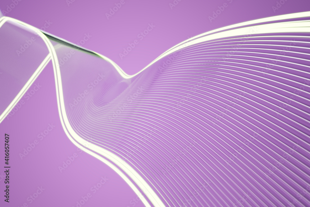 Poster Abstract plexiglass element on a purple background