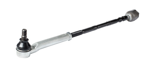 Spare parts for cars. Tie rod and ball joint. isolated