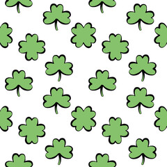 Fototapeta premium Very colorful seamless pattern design for decorating, wrapping paper, wallpaper, fabric and etc. Theme of the St.Patrick’s Day. 