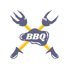 cooking bbq cutlery utensils sketch isolated style