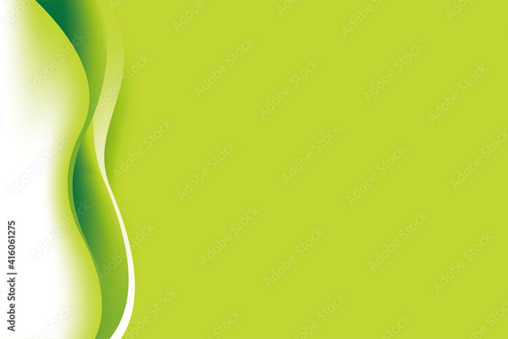 Poster abstract smooth green wavy background design template vector, professional flowing green mesh gradie