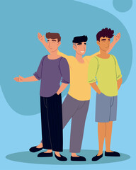 friends men standing