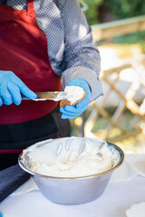 Italian Cuisine - Ingredients and preparation of the original, famous and delicious Sicilian cannoli.