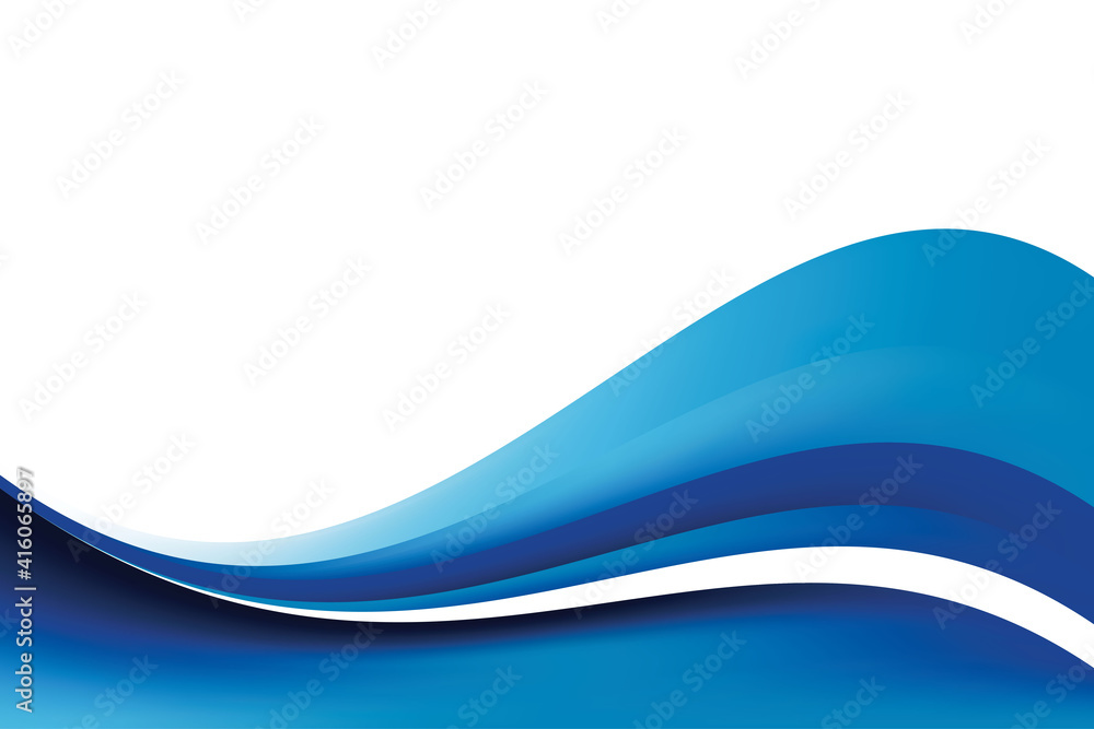 Aufkleber abstract smooth blue wavy background design template vector, professional flowing blue mesh gradient