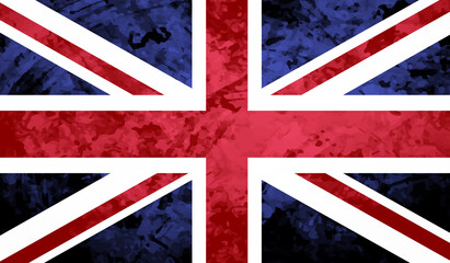 Fototapeta premium Vintage United Kingdom flag with grunge texture