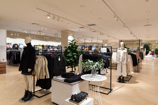 Interior in a modern shopping center