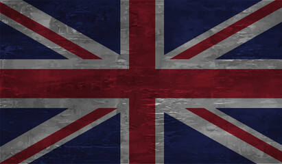 Vintage United Kingdom flag with grunge texture