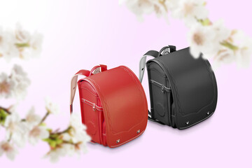 ランドセル　黒と赤