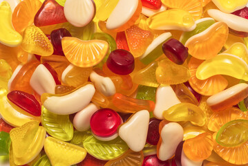 Fototapeta na wymiar Assorted tasty gummy candies.