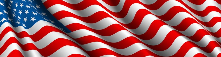 United States Flag Vector Closeup Illustration
