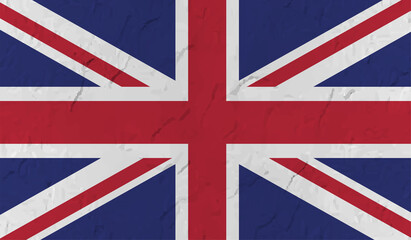 Fototapeta premium Vintage United Kingdom flag with grunge texture