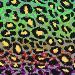 Abstract animal skin leopard seamless pattern design. Jaguar, leopard, cheetah, panther fur. Seamless camouflage background for fabric, textile, design, cover, wrapping.