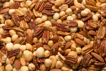 Obraz premium Mix of nuts as a background.
