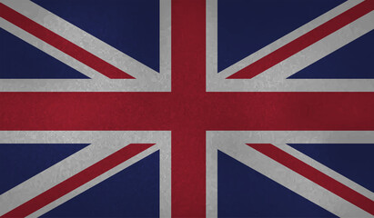 Vintage United Kingdom flag with grunge texture