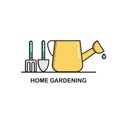 Home Gardening Concept Icon isolated on white background. Vector Illustration