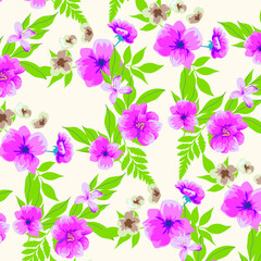 Fototapeta na wymiar Watercolor Flower background.  Liberty style. fabric, covers, manufacturing, wallpapers, print, gift wrap.