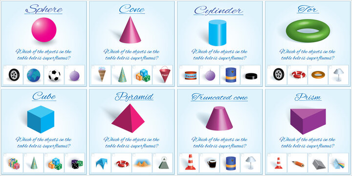 Pyramid. Volumetric geometrical figure with examples of such objects form