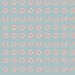 Seamless pattern with doodle circles, vector abstract illustration.