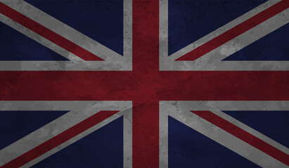 Fototapeta premium Vintage United Kingdom flag with grunge texture