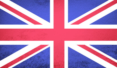 Vintage United Kingdom flag with grunge texture