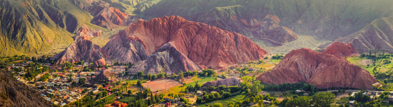 Colored landscape in Purmamarca, Jujuy Argentina