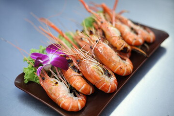 shrimps on a plate