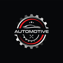 automotive logo premium Vector, service and repair shop logo badge