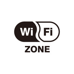 simple wifi zone symbol illustration design, flat wifi sign template vector