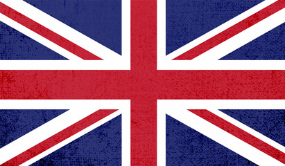 Vintage United Kingdom flag with grunge texture