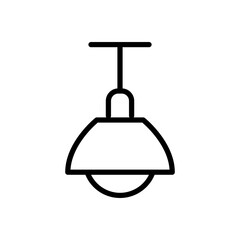 lamp icon line style vector for your web design