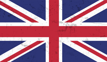 Vintage United Kingdom flag with grunge texture