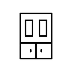 wardrobe icon line style vector for your web design