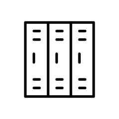 locker icon line style vector for your web design