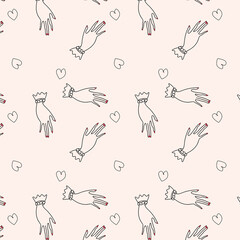 seamless pattern with hands