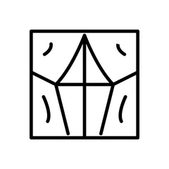 curtains icon line style vector for your web design