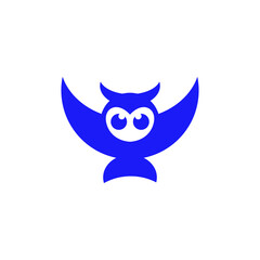 Owl logo vector illustration. Emblem design on white background