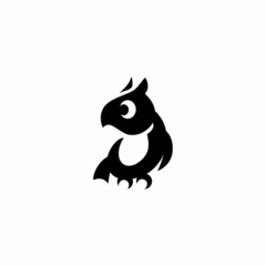 Owl logo vector illustration. Emblem design on white background