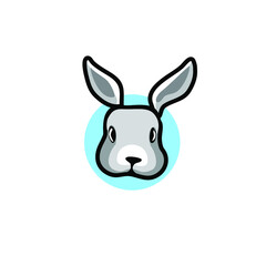 Fototapeta na wymiar simple rabbit logo vector illustration