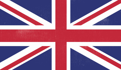 Vintage United Kingdom flag with grunge texture