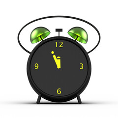 3d rendering of Vintage classic alarm clock , Time management concept