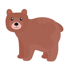 bear grizzly beast animal wild icon vector illustration design