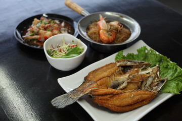 Fried Sea Bass with Fish Sauce